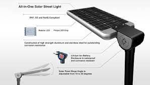 Btree LED solarna ulična svjetlost -12 W s li-ion baterijom i 20W solarna ploča- 广州纵横-第 2 组-杨惠萍